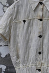 Mutedance Silk Waist Short Sleeve Shirt Series MD-MD24SS68-HUIBAI hoary PM122